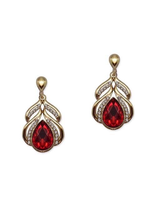 red metal drop earring - 13396893 - Very Small Image - 1