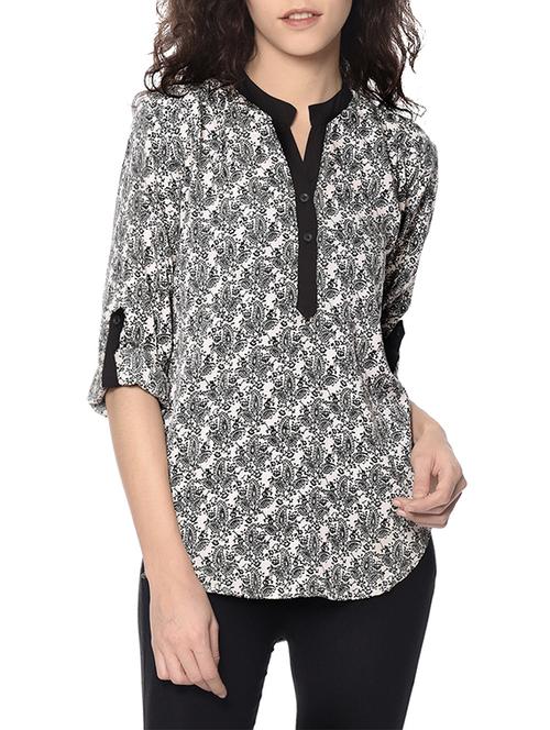 white printed tunic - 13397226 - Very Small Image - 1