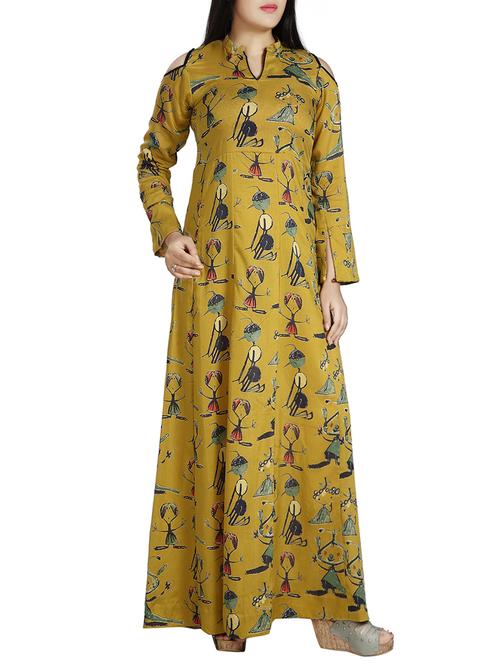 yellow modal long kurta - 13399266 - Very Small Image - 1