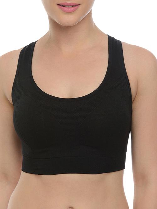 black nylon sports bra - 13399324 - Very Small Image - 1