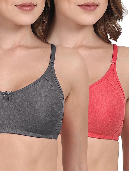 set of 2 multicolored cotton regular bras - 13409163 - Very Small Image - 1