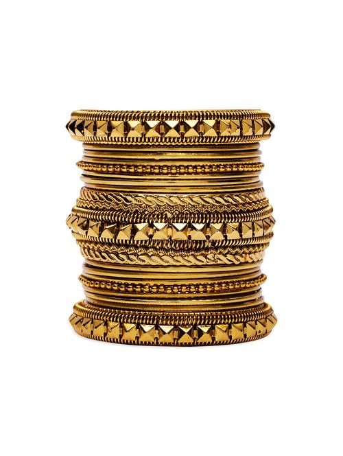 traditional designer original look golden bangles - 13410647 - Very Small Image - 1
