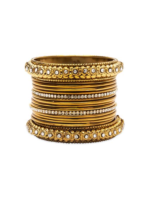 traditional designer original look golden bangles - 13410648 - Very Small Image - 1