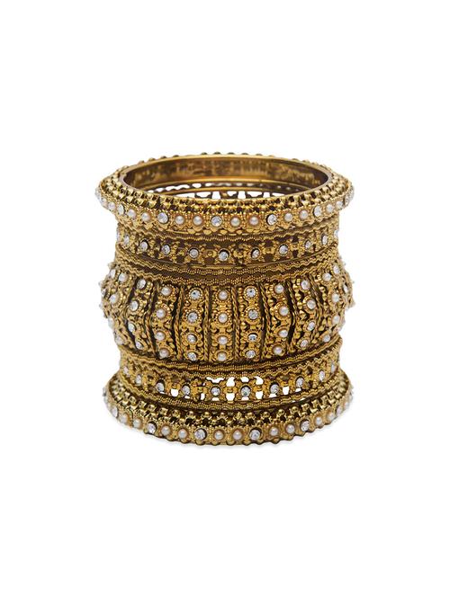 traditional designer original look golden bangles - 13410654 - Very Small Image - 1