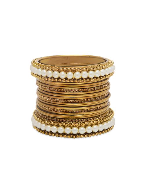 traditional designer original look golden bangles - 13410655 - Very Small Image - 1