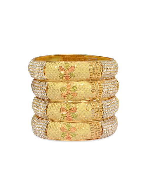traditional designer original look golden bangles - 13410663 - Very Small Image - 1