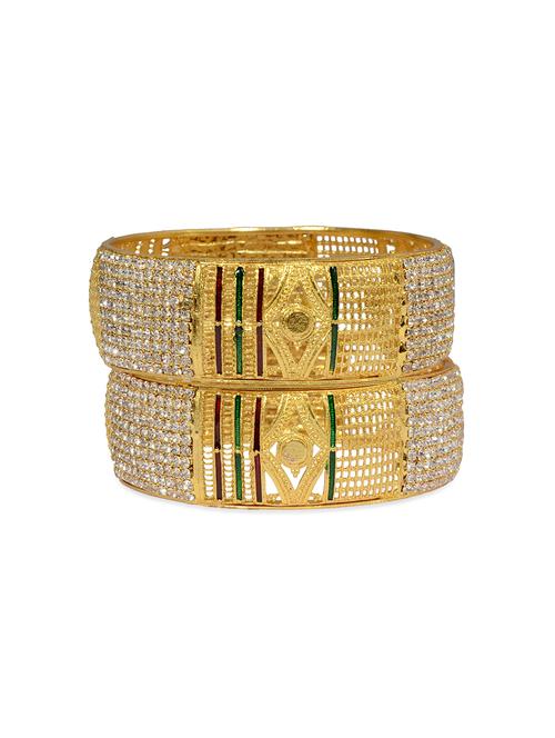 traditional designer original look golden bangles - 13410666 - Very Small Image - 1