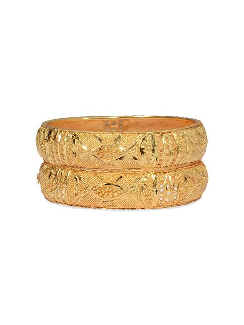 traditional designer original look golden bangles - 13410667 - Very Small Image - 1