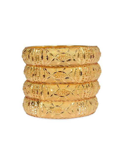 traditional designer original look golden bangles - 13410668 - Very Small Image - 1