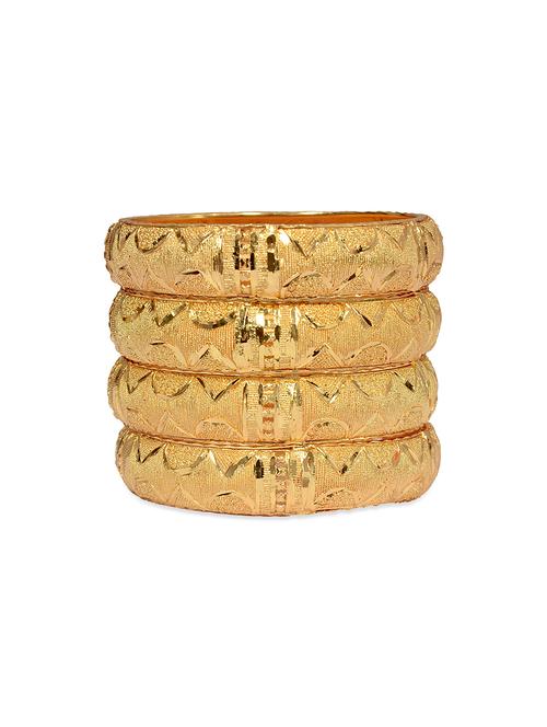 traditional designer original look golden bangles - 13410670 - Very Small Image - 1