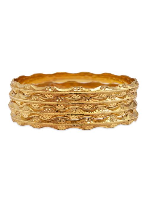 traditional designer original look golden bangles - 13410690 - Very Small Image - 1