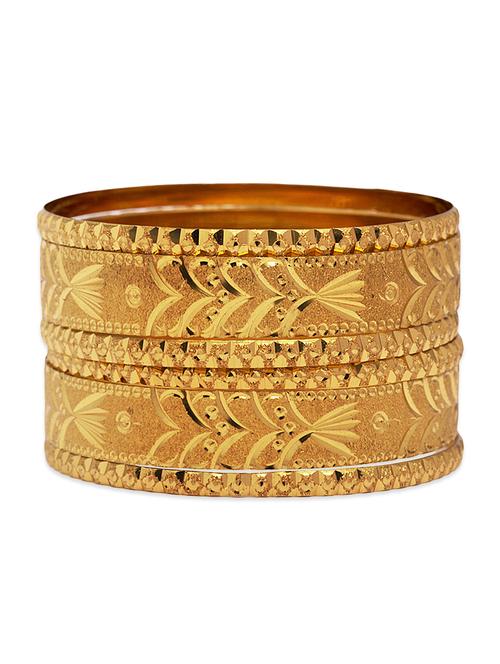 traditional designer original look golden bangles - 13410695 - Very Small Image - 1