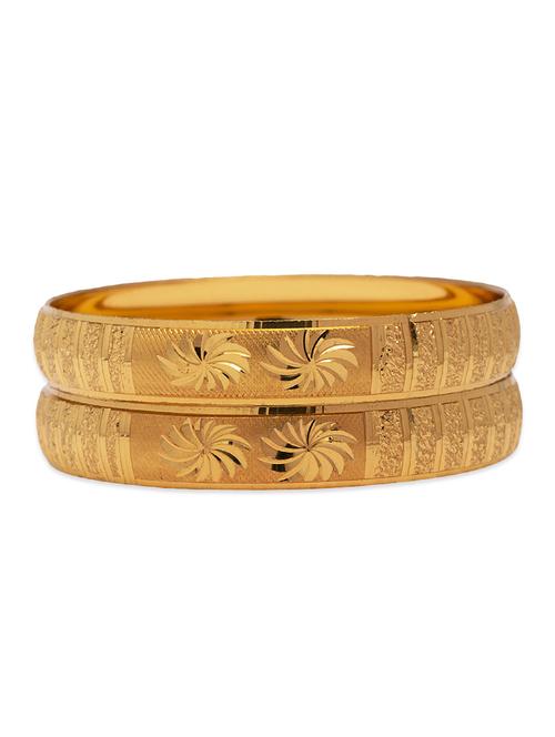 traditional designer original look golden bangles - 13410697 - Very Small Image - 1