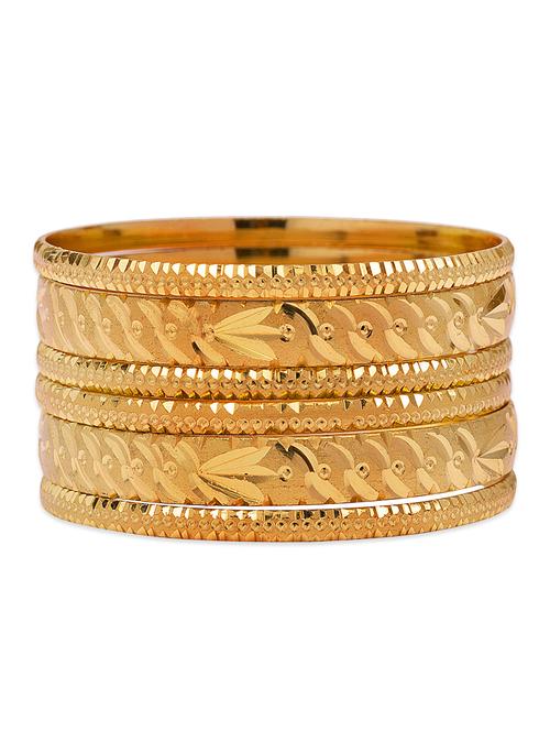 traditional designer original look golden bangles - 13410700 - Very Small Image - 1