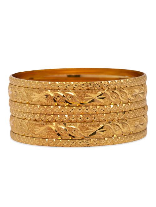 traditional designer original look golden bangles - 13410702 - Very Small Image - 1