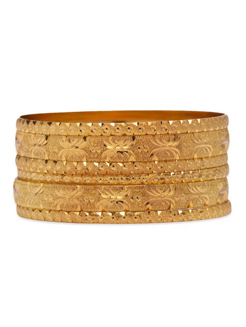 traditional designer original look golden bangles - 13410704 - Very Small Image - 1