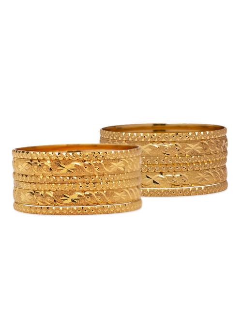 traditional designer original look golden bangles - 13410706 - Very Small Image - 1