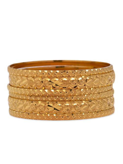 traditional designer original look golden bangles - 13410707 - Very Small Image - 1
