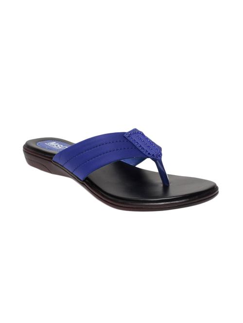 blue faux leather toe separator sandals - 13410812 - Very Small Image - 1