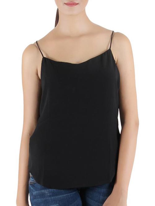 black crepe regular top - 13411331 - Very Small Image - 1