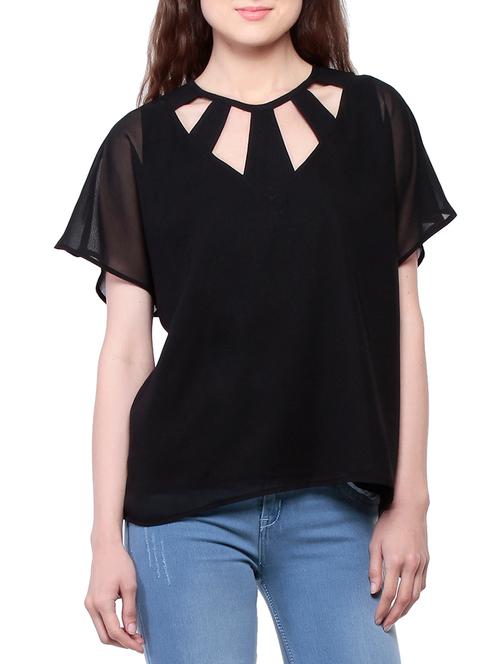 black georgette regular top - 13411352 - Very Small Image - 1