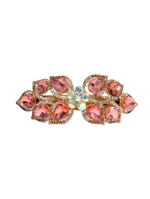 beige trendy stone hair clips - 13411430 - Very Small Image - 1