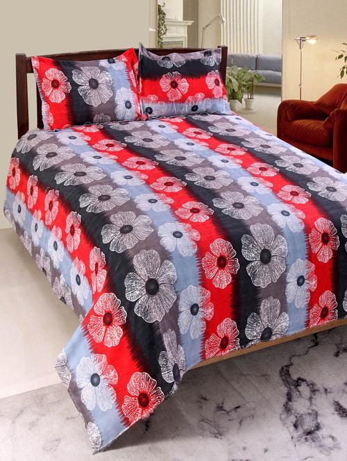 welhouse india cotton 3d 1 double bedsheet with 2 pillow covers - 13411445 - Very Small Image - 1