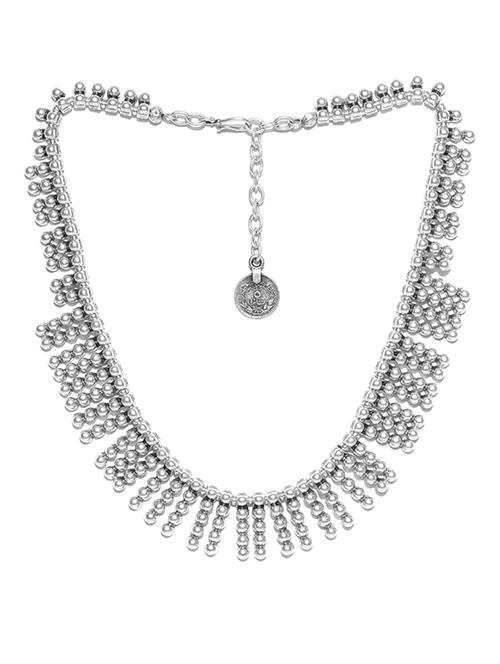 oxidised silver plated classic necklace - 13411546 - Very Small Image - 1
