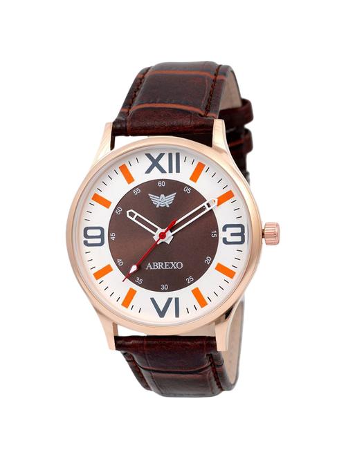 abrexo abx-3097brn formal series analog watch - for men - 13417492 - Very Small Image - 1