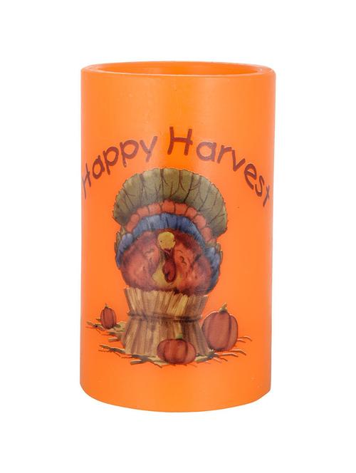 happy harvest led wax candle - 13418901 - Very Small Image - 1