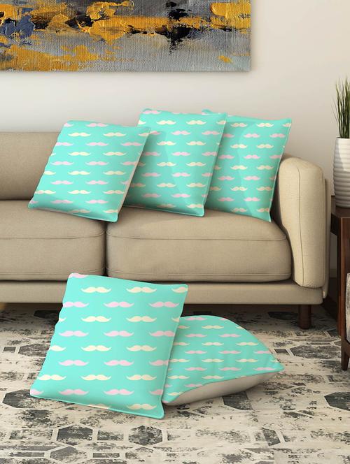 la verve digital printed canvas cushion cover set of 5 - 13420101 - Very Small Image - 1