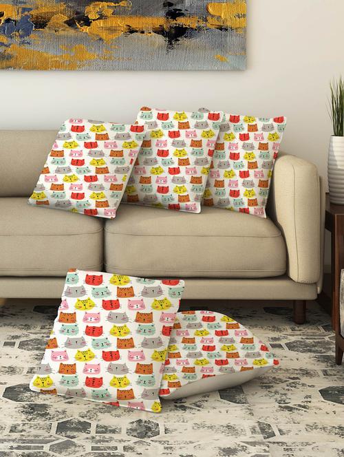 la verve digital printed canvas cushion cover set of 5 - 13420108 - Very Small Image - 1