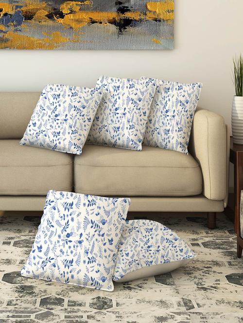 la verve digital printed canvas cushion cover set of 5 - 13420109 - Very Small Image - 1