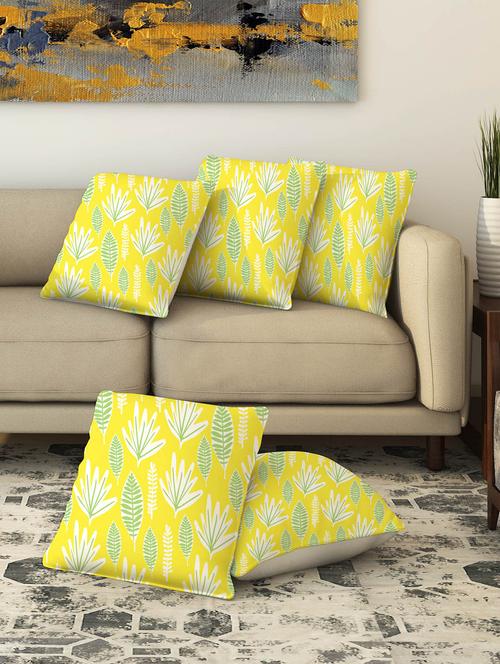 la verve digital printed canvas cushion cover set of 5 - 13420115 - Very Small Image - 1