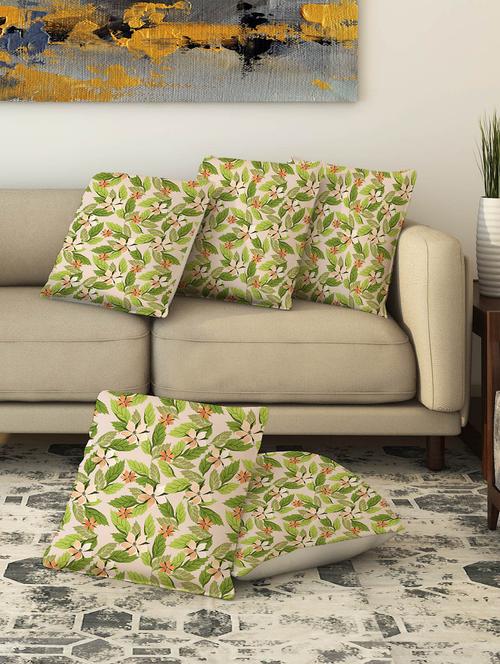la verve digital printed canvas cushion cover set of 5 - 13420116 - Very Small Image - 1