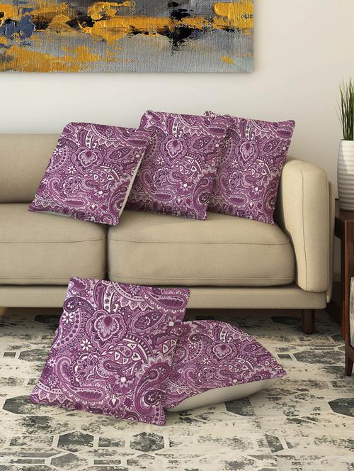 la verve digital printed canvas cushion cover set of 5 - 13420120 - Very Small Image - 1