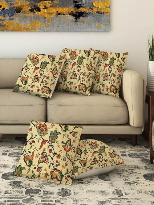 la verve digital printed canvas cushion cover set of 5 - 13420137 - Very Small Image - 1