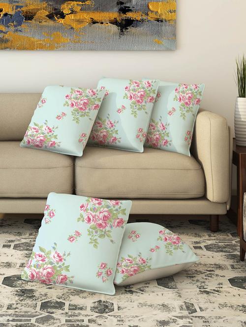 la verve digital printed canvas cushion cover set of 5 - 13420138 - Very Small Image - 1