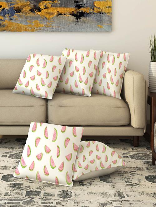 la verve digital printed canvas cushion cover set of 5 - 13420144 - Very Small Image - 1