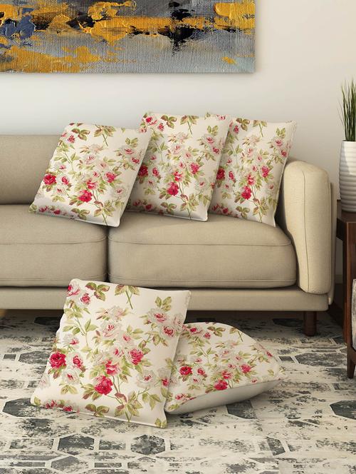 la verve digital printed canvas cushion cover set of 5 - 13420145 - Very Small Image - 1