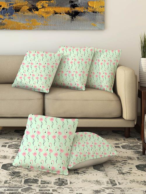 la verve digital printed canvas cushion cover set of 5 - 13420146 - Very Small Image - 1