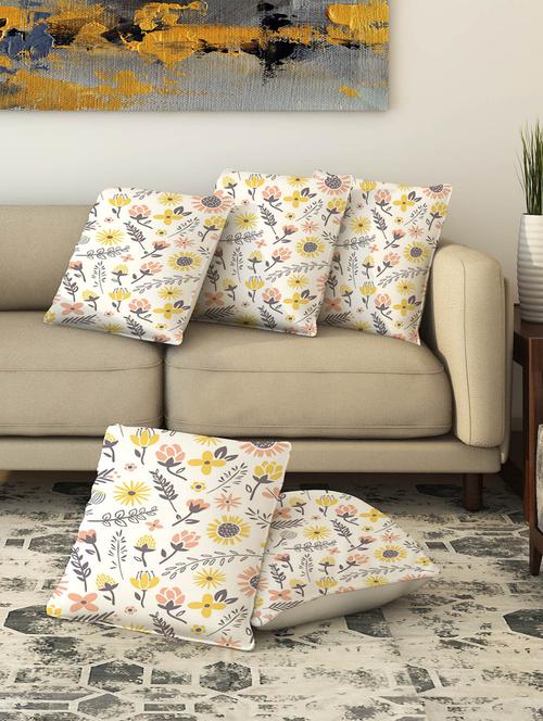 la verve digital printed canvas cushion cover set of 5 - 13420147 - Very Small Image - 1