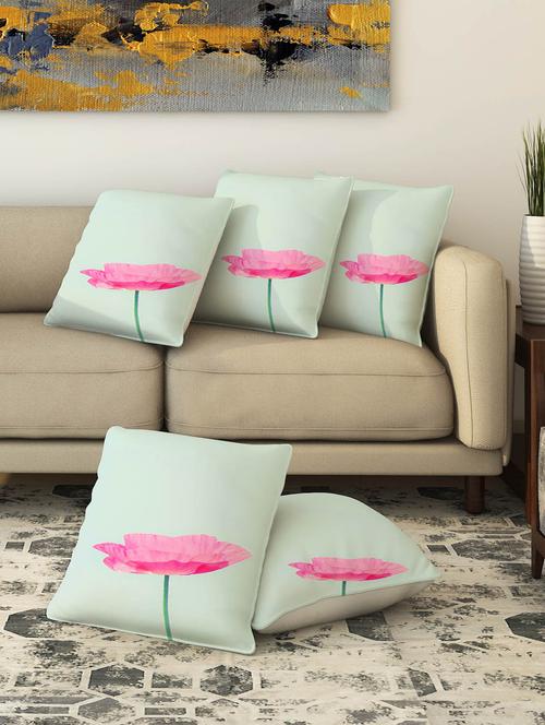 la verve digital printed canvas cushion cover set of 5 - 13420148 - Very Small Image - 1