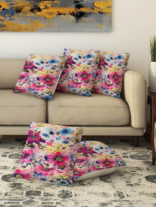 la verve digital printed canvas cushion cover set of 5 - 13420149 - Very Small Image - 1
