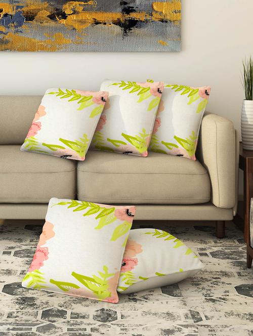 la verve digital printed canvas cushion cover set of 5 - 13420150 - Very Small Image - 1