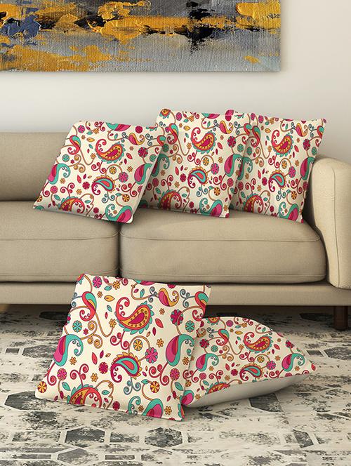 la verve digital printed canvas cushion cover set of 5 - 13420165 - Very Small Image - 1