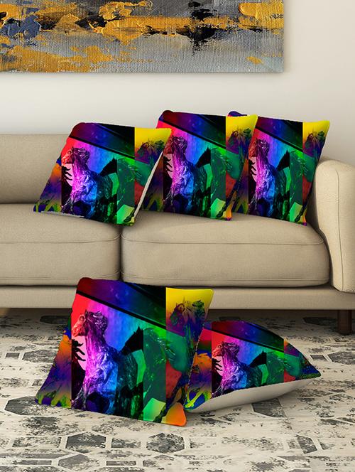 la verve digital printed canvas cushion cover set of 5 - 13420173 - Very Small Image - 1