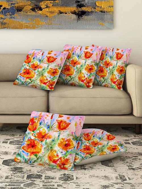 la verve digital printed canvas cushion cover set of 5 - 13420179 - Very Small Image - 1