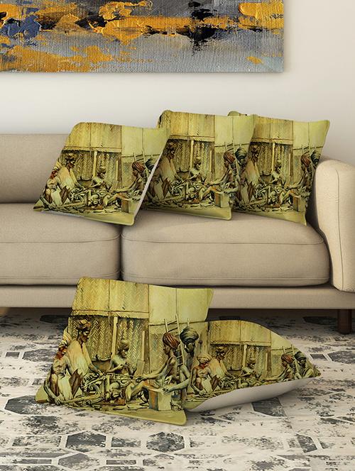 la verve digital printed canvas cushion cover set of 5 - 13420181 - Very Small Image - 1