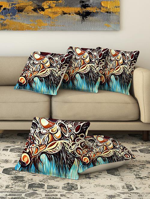 la verve digital printed canvas cushion cover set of 5 - 13420185 - Very Small Image - 1